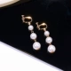Серьги из жемчуга, клипсы, 3 шт