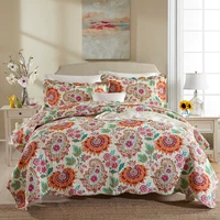 giường bông Mỹ bao gồm máy lạnh rửa sạch bông ba mảnh hai mặt bông vải dày xuất khẩu chăn - Trải giường thảm nỉ trải giường