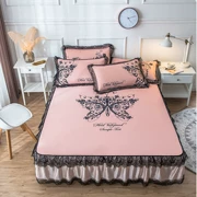 [Váy ngủ bằng băng lụa mat mat ba mảnh phù hợp] Giường dài 1,8m có thể giặt gấp mùa hè điều hòa không khí - Váy Petti