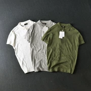 Nhật bản ban đầu của nam giới mỏng căng T-Shirt ve áo đan cá tính giản dị hoang dã polo ngắn tay kích thước lớn triều
