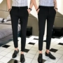 Quần âu nam kinh doanh Hàn Quốc phiên bản của xu hướng tự canh tác của quần chân Anh chín quần quần đàn hồi thanh niên quần 9 điểm quần jean nam đẹp