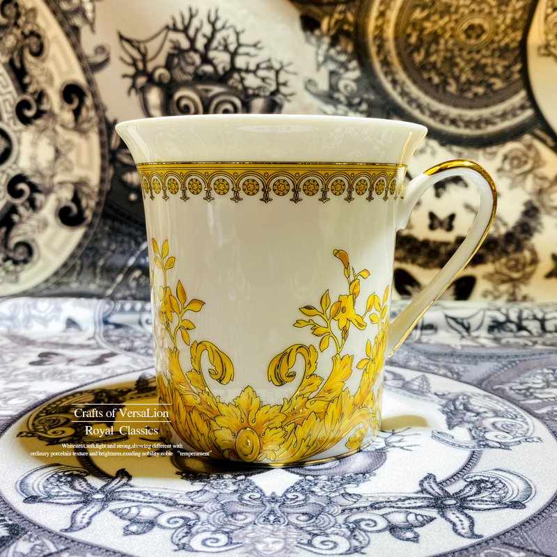 Royal Jinhua (High Quality Bone China)European style luxurious Ceramic cup new pattern ins Net red cup Medusa Mug Bone China Coffee milk cup Tea cup