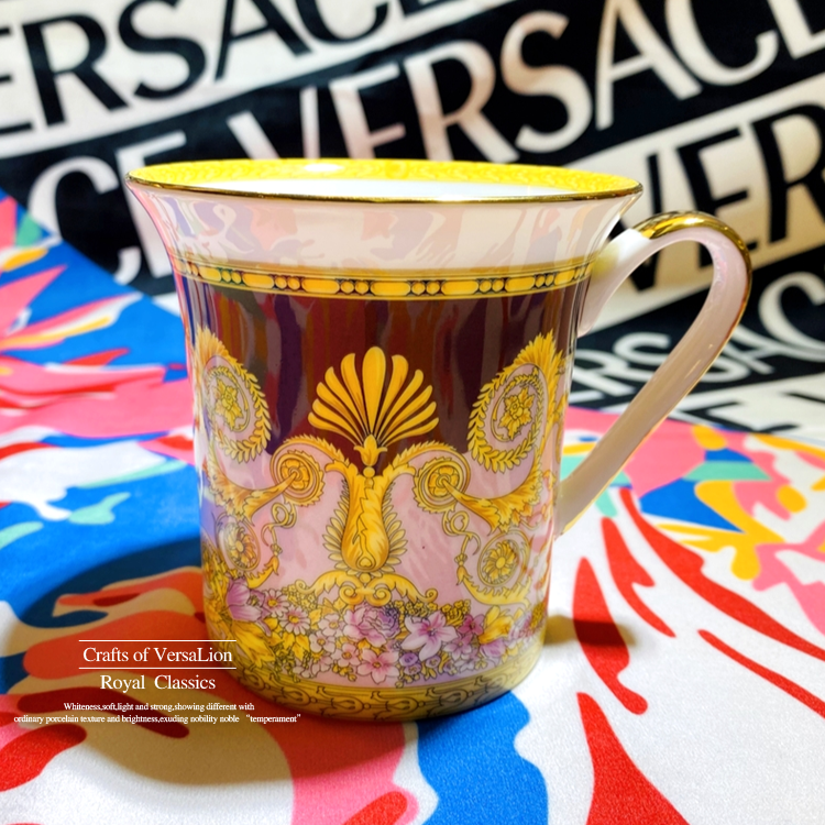 Gold Coast Powder (High Quality Bone China)European style luxurious Ceramic cup new pattern ins Net red cup Medusa Mug Bone China Coffee milk cup Tea cup