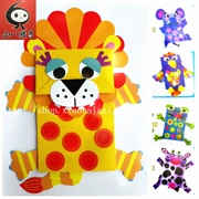 Xiao Ba Lazi DIY Nhãn dán sáng tạo Handmade Giấy khảm Lion Voi Voi Ếch