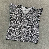 Летняя приталенная рубашка, V-образный вырез, цветочный принт, короткий рукав, 2020, с рукавом