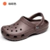 Phim hoạt hình mùa hè màu trắng Crocs nữ Baotou dép y tá bệnh viện dép phẳng chống trượt 41 cỡ lớn 42 cỡ dép lê nữ đẹp dép quai hậu cho bé gái 