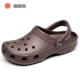 Phim hoạt hình mùa hè màu trắng Crocs nữ Baotou dép y tá bệnh viện dép phẳng chống trượt 41 cỡ lớn 42 cỡ dép lê nữ đẹp dép quai hậu cho bé gái