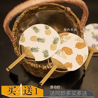 Японский маленький фруктовый вентилятор, свежий круглый веер, семейный стиль, сделано на заказ