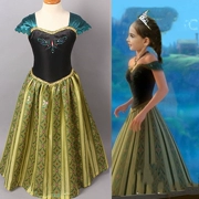 Ice romance Anna Princess dress girl prom dress Aisha dress child birthday birthday Halloween hiệu quần áo - Váy
