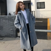 Áo len phổ biến 2018 mùa thu đông mới phiên bản Hàn Quốc mới của phần dài buông tha áo len dài tay dày nữ sinh viên