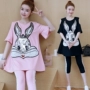 Phụ nữ mang thai mùa hè phù hợp với mô hình thời trang 2018 làn sóng mới mẹ Hàn Quốc phiên bản của mang thai bên ngoài mặc hai bộ của thai sản mùa hè ăn mặc đầm bầu công sở dáng dài