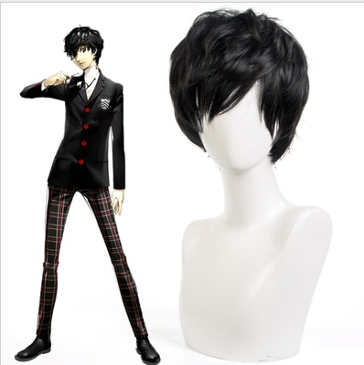 taobao agent Goddess Different Record 5 Persona5 protagonist Lai Qixiao Black Anti -Lales COS Wig fake hair