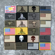Quốc kỳ Hoa Kỳ 3D thêu Velcro Board Hat Hat Sticker Cá tính Quân đội Marsh Retet Patch