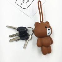 Rabbit key bag nữ silicone Phim hoạt hình Hàn Quốc dễ thương móc chìa khóa cặp đôi dây rút sáng tạo móc chìa khóa 2018 mới móc chìa khóa đẹp