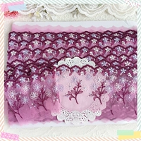 30 ярдов японская одиночная 10 см виноградного фиолетового цвета цветочная вышивка сетка кружевная сетка для украшения одежды своими руками материалы и аксессуары