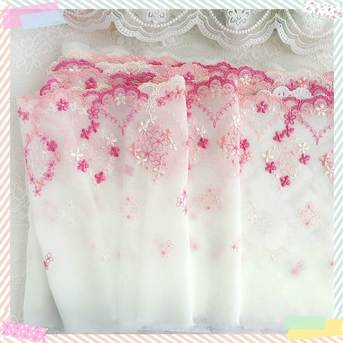 Белый шифоновый декор, в цветочек, с вышивкой, DIY, детская одежда