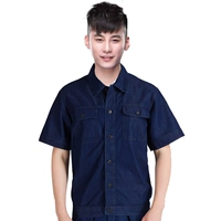 Летний джинсовый топ с короткими рукавами