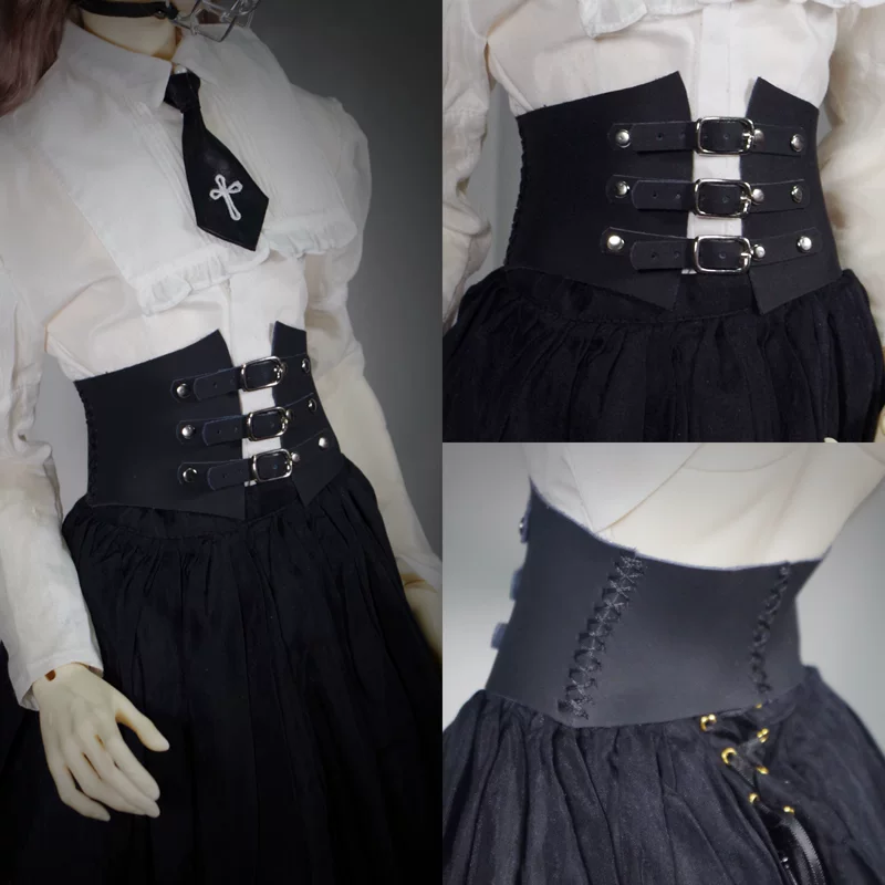 [Трёхполосное дизайнерское поясное уплотнение] Кукольная кукла BJD использует кожаное оригинальное поясное уплотнение для формального наряда поясная отделка чтобы сделать идентификатор трёх точек дядя ID7