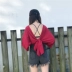 2018 mùa xuân mới chic tính khí hoang dã màu rắn đoạn ngắn rốn cẩn thận máy sexy V-Cổ lớn backless T-Shirt nữ áo phông dài tay Áo phông