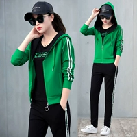 Trang phục thể thao đôi sao Jinleao 2018 Lu Mei An Qi Qi Thể thao thời trang giản dị dành cho nữ - Thể thao sau bộ quần áo adidas nam mùa hè