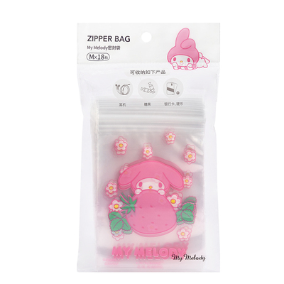 Merlot-18 Pack (8.5Cm * 14Cm)Yijie Hello Kitty Sealed bag Cartoon Food bag thickening Self sealing bag Preservation Bag Dense bag lovely Seal pocket