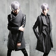 Mùa thu và mùa đông phiên bản Hàn Quốc mới của áo khoác len nam và nữ dày áo len dài áo khoác len nam ấm áp Slim