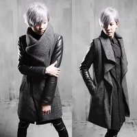 Mùa thu và mùa đông phiên bản Hàn Quốc mới của áo khoác len nam và nữ dày áo len dài áo khoác len nam ấm áp Slim áo phao nam