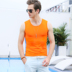 Mùa hè nam cotton căng rộng vai mồ hôi vest thanh niên Slim chặt chẽ không tay T-Shirt XL áo vest Lót