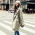 Áo khoác len nữ mùa thu đông phiên bản Hàn Quốc 2019 khí chất mới quý cô retro dài len giản dị - Áo Hàn Quốc Áo Hàn Quốc