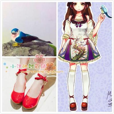 taobao agent Yin Yang Shi Flower and Bird Roll Daily COS Shoes Little Bird Prop