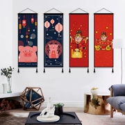 2019 Năm Đinh Hợi bức tranh vải sảnh phòng khách hộp sơn mét trang trí chặn các bức tranh sơn cửa phòng ngủ thảm - Tapestry