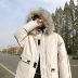 Fang Shao quần áo nam mùa đông dày lông dày dụng cụ cotton quần áo nam phiên bản Hàn Quốc của áo khoác cotton Velcro hit áo trùm đầu màu - Trang phục Couple Trang phục Couple