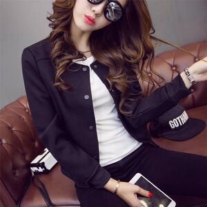Mỏng đồng phục bóng chày nữ mùa xuân và mùa thu mới Hàn Quốc phiên bản của tự trồng sinh viên hoang dã dài tay áo khoác ngắn áo cardigan áo triều
