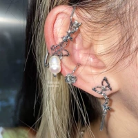 Серьги, милый комплект, подвеска из жемчуга, 3 предмета