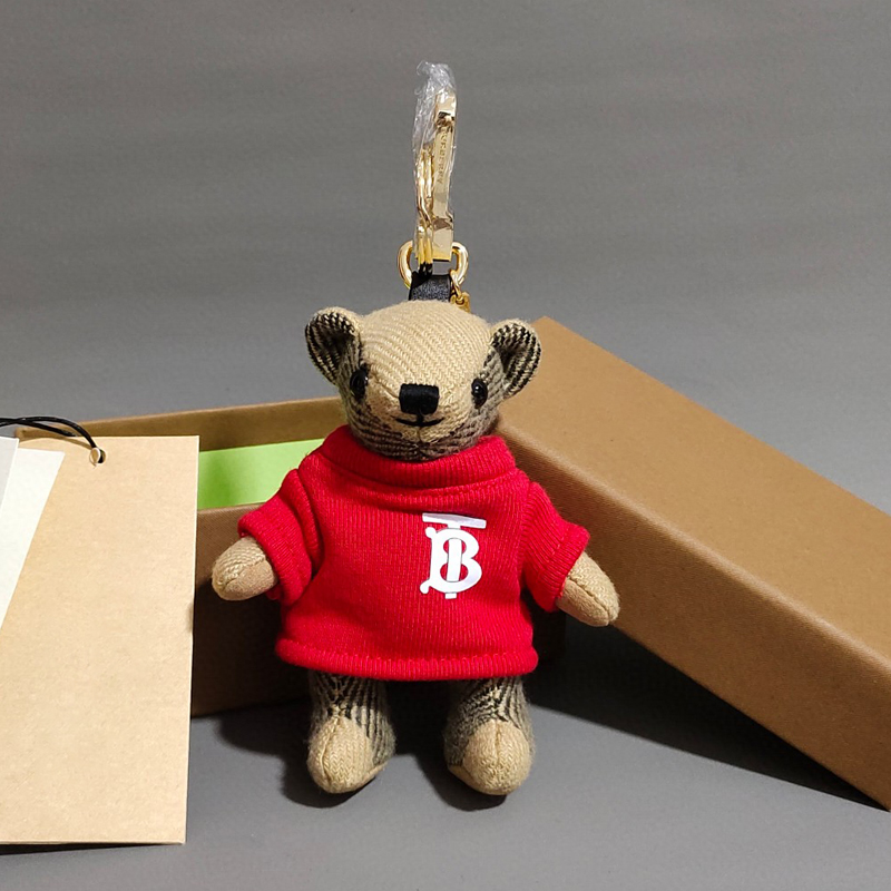 Red T 桖Bear Pendant Bear Bag Pendant Key buckle Hanging decoration originality automobile Key chain lovely personality teddy bear