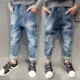 Quần jeans bé trai mùa thu 2019 phiên bản Hàn Quốc mới của quần thủy triều trẻ em quần âu trẻ em quần áo trẻ em mùa xuân và mùa hè mỏng - Quần jean
