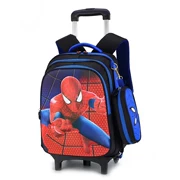 Trailer bag trường bag trường tiểu học nam ba bánh xe kéo túi trường trẻ em của hộp push-pull ba lô spiderman