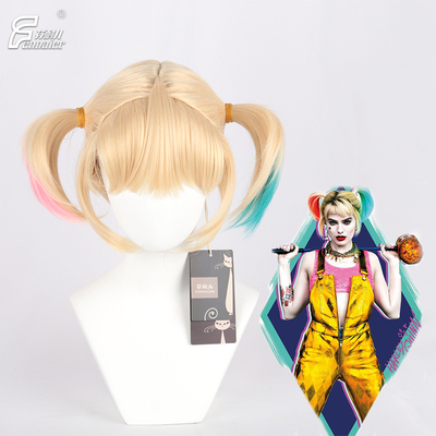 taobao agent Fenner Raptor Team Harry Queomin Clown Gradient Short Short Horstail Cosplay Anime Wig