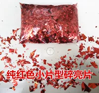 Красные геометрические блестки для ногтей