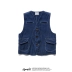 LifeCycl Ami 咔叽 vintage giặt denim vest vest thủy triều thương hiệu công cụ đa túi vest vest - Dệt kim Vest Dệt kim Vest