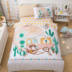 1.2m1.5m giường bông phim hoạt hình gấu trúc sóc giường ba hoặc bốn bộ bông trẻ em quilt cover tờ 笠 Bộ đồ giường trẻ em