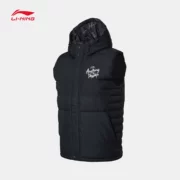 Li Ning down 2018 vest mùa đông nam thể thao thời trang ấm áp trùm đầu vịt trắng xuống quần áo thể thao AMRN027 - Áo thể thao