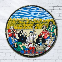 Tân Cương nhảy tambourine cao cấp da bò trống sơn nhạc cụ quốc gia sân khấu biểu diễn đạo cụ khách sạn quà tặng trang trí sáo mèo kép