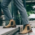 Giày cao cổ nam Chelsea boots retro Martin giày cao cổ phong cách Anh giày cao cổ phong cách thủy triều ủng cưỡi ngựa một bàn đạp giày nam cộng với nhung - Swiss Army Knife Swiss Army Knife