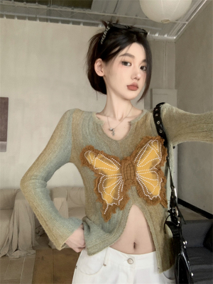 taobao agent Knitted sweater, design top, plus size, autumn, trend of season, fitted