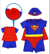Mới đặc biệt cung cấp trẻ em của superman áo tắm bé spa áo tắm bé trai dính liền kích thước lớn chống uv đồ bơi