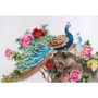 Su thêu DIY kit quét phong phú hoa mẫu đơn con công handmade tự học thêu phòng khách tranh trang trí tranh thêu hoa sen
