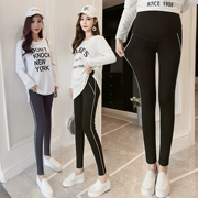 Bà bầu quần legging nữ 2018 thu đông thời trang mới cộng với nhung mặc áo bà mẹ nâng bụng dạ quần thể thao cho bà bầu