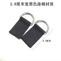 Черный полиэфирный хлопковый материал 3,8 см, пара металлической хромовой металлической пряжки D