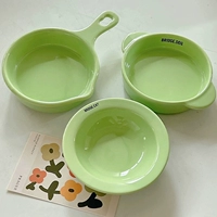 Мини -керамическая кошачья чаша игрушечная мост маленькая летающая тарелка с двойным ухом. 3 куски изысканной и красивой миски
